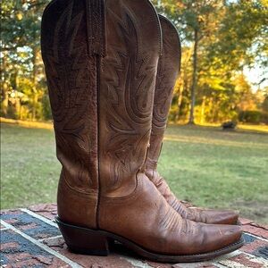 Brown Leather Cowboy Boots